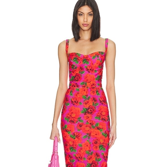 Monique Dress in Floral Pink - Picture 2 of 10